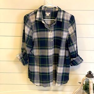 JCrew plaid (not flannel) long sleeved shirt